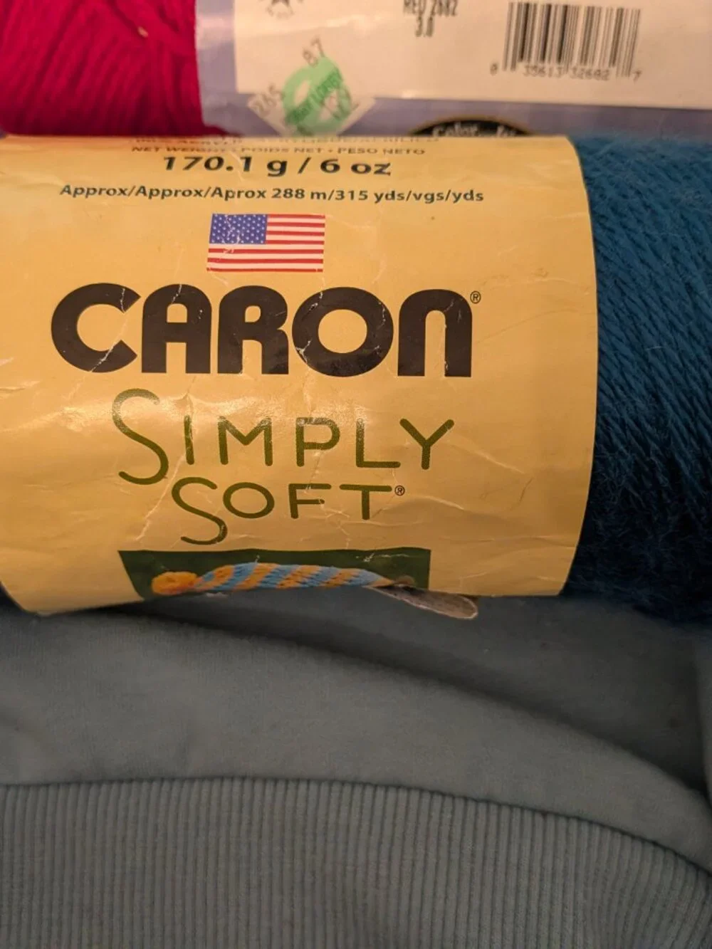 Vintage Caron & Soft Creations Plum 4 Ply Worsted Yarn Destash Lot of 6 Skeins